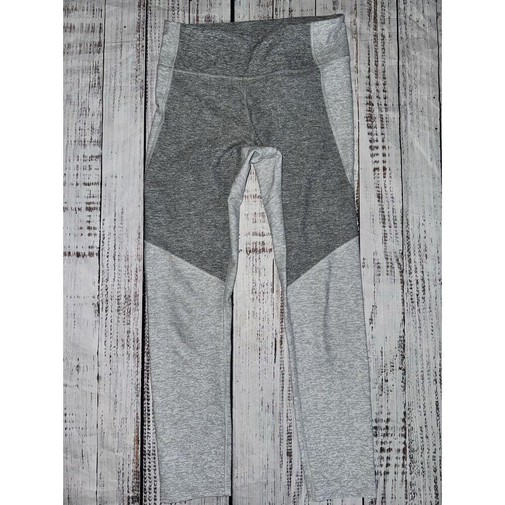 Outdoor Voices Warmup Leggings Size S Gray Color Block 7/8 Yoga Athletic